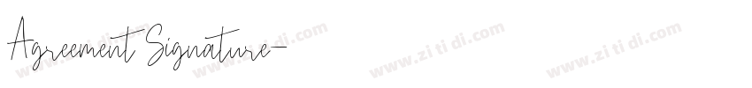 Agreement Signature字体转换
